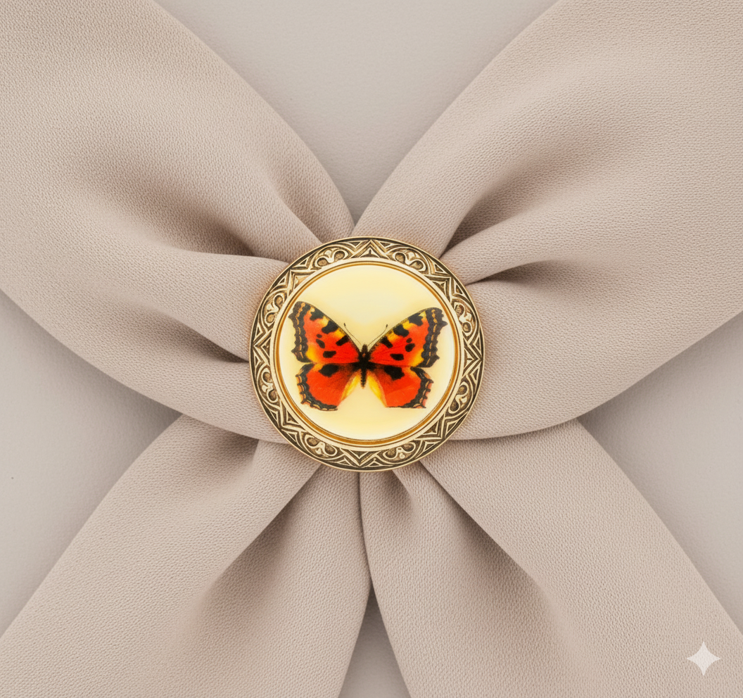 Vintage Butterfly Scarf Clip