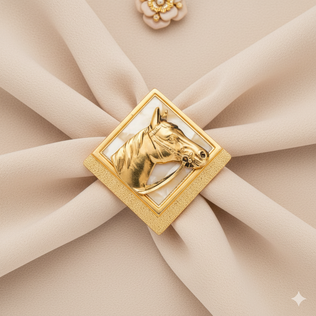 Vintage Horse Scarf Clip – Gilded Heritage